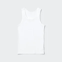 Loungewear & Pyjamas*UNIQLO Geripptes Dry Colour Unterhemd Weis