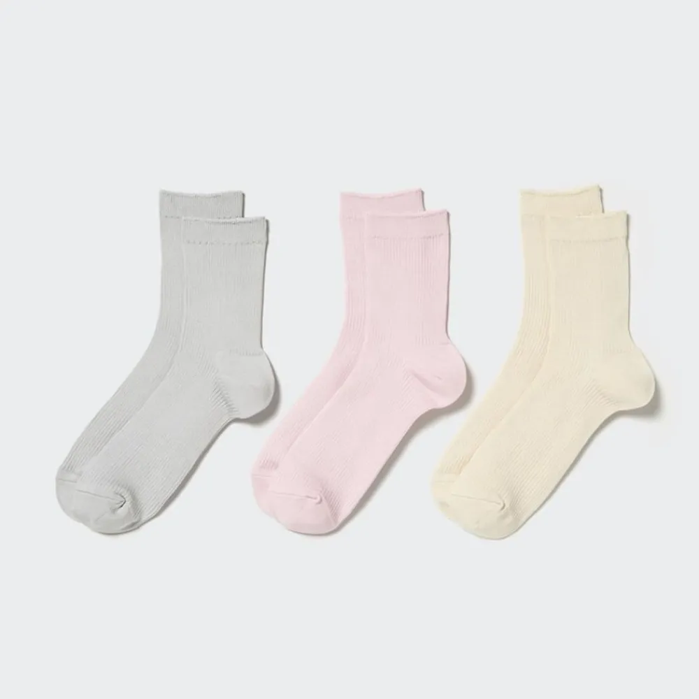 Socken, Strumpfhosen & Leggings*UNIQLO Gerippte Socken (3 Paar)