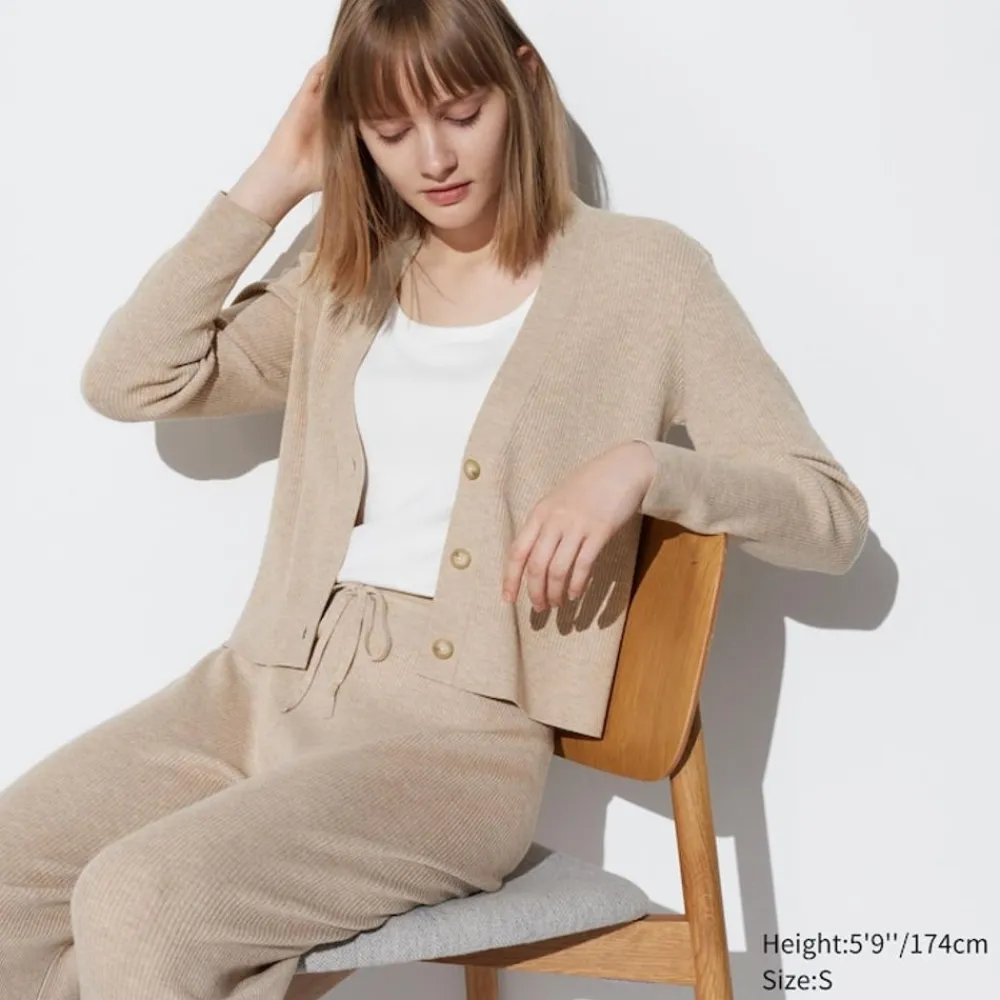 Loungewear & Pyjamas*UNIQLO Gerippte Strickjacke