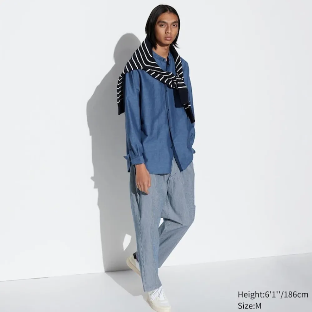Loungewear & Pyjamas*UNIQLO Gestreifte Baumwolle Easy Hose (Relaxed Fit)