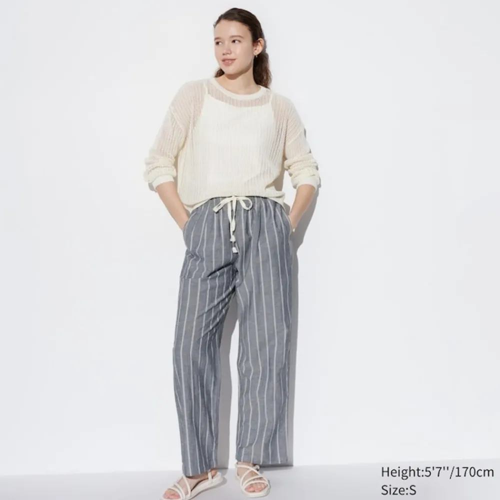 Loungewear & Pyjamas*UNIQLO Gestreifte Leinenmix Easy Hose