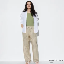 Loungewear & Pyjamas*UNIQLO Gestreifte Leinenmix Easy Hose
