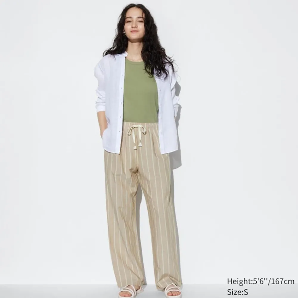 Loungewear & Pyjamas*UNIQLO Gestreifte Leinenmix Easy Hose