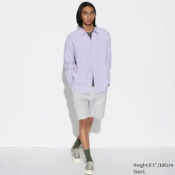Shorts*UNIQLO Gestreifte Leinenmix Shorts