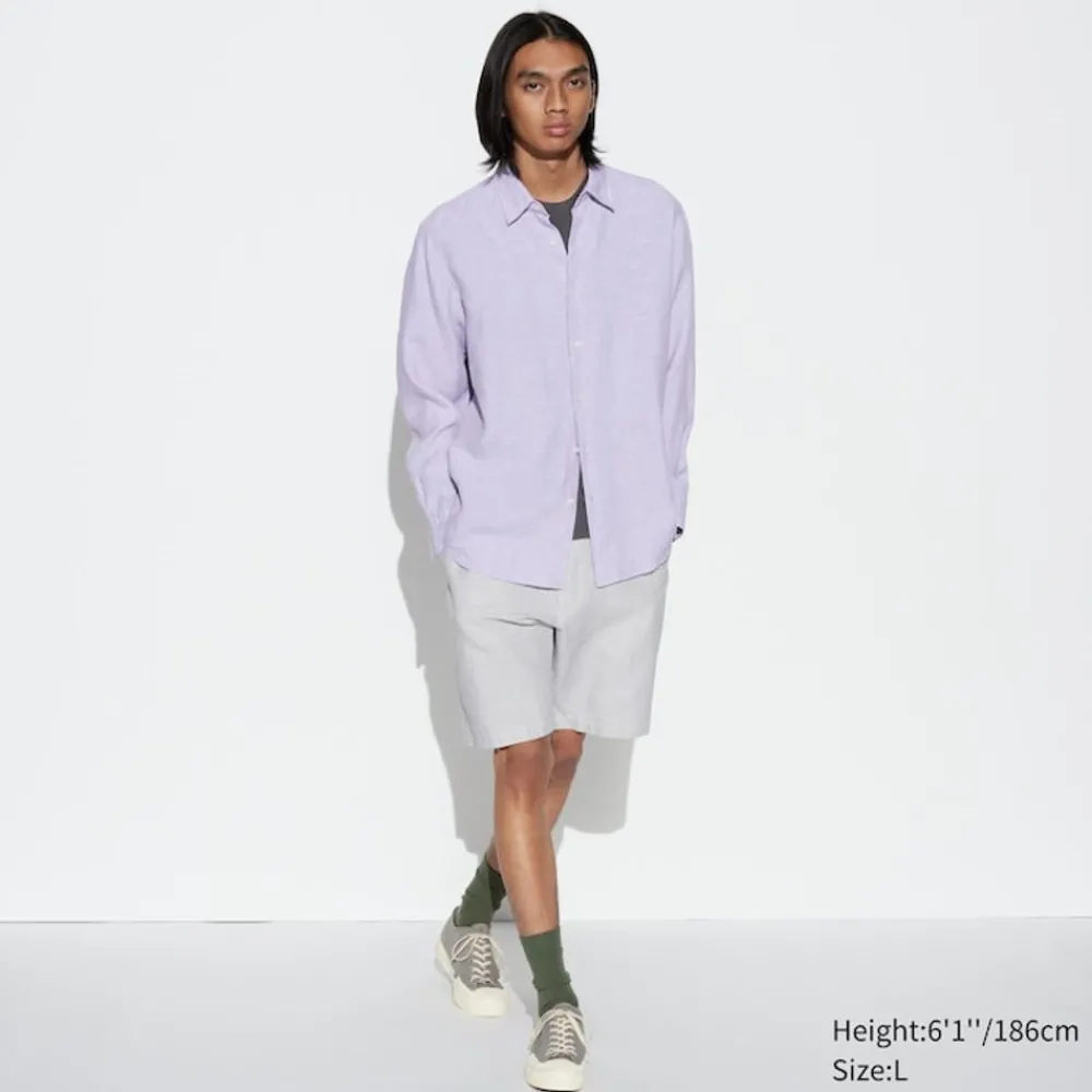 Shorts*UNIQLO Gestreifte Leinenmix Shorts