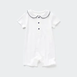 Strampler & Bodys*UNIQLO Gestreifter Gerippter Kurzarm Strampler