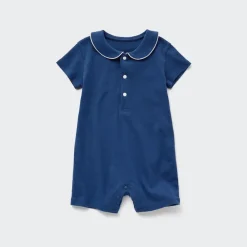 Strampler & Bodys*UNIQLO Gestreifter Gerippter Kurzarm Strampler