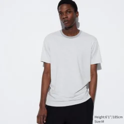 T-Shirts & Oberteile*UNIQLO Gestreiftes Airism Baumwolle T-Shirt