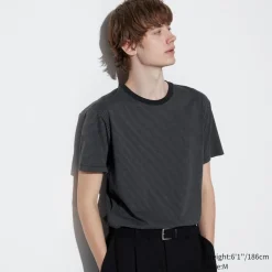 T-Shirts & Oberteile*UNIQLO Gestreiftes Airism Baumwolle T-Shirt