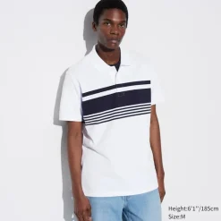 Poloshirts*UNIQLO Gestreiftes Dry Pique Poloshirt