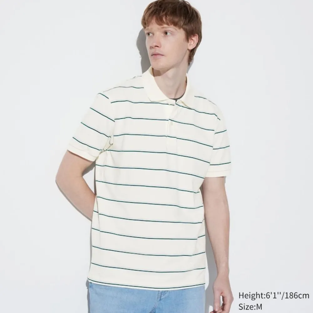 Poloshirts*UNIQLO Gestreiftes Dry Pique Poloshirt