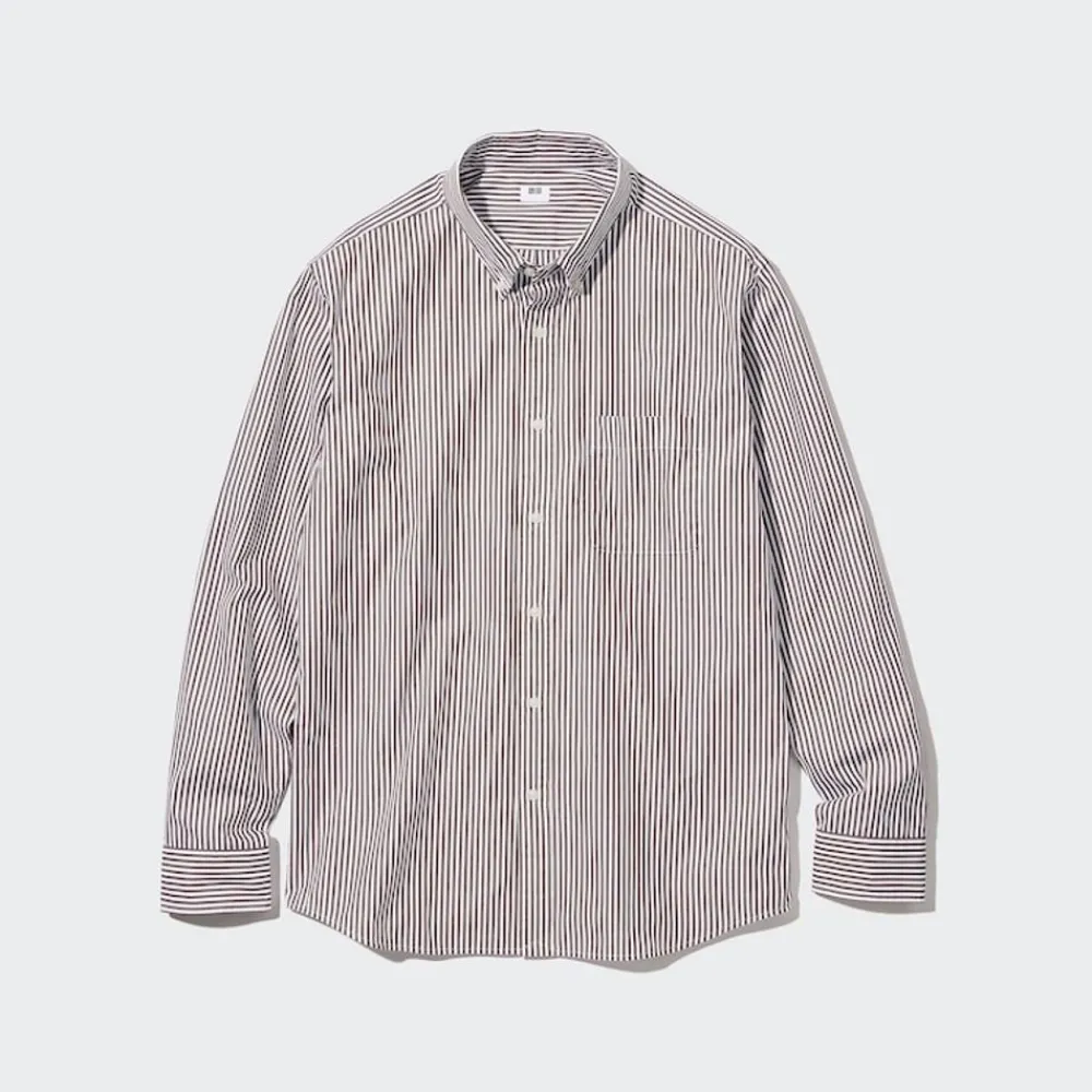 Hemden*UNIQLO Gestreiftes Extra Feine Baumwolle Hemd
