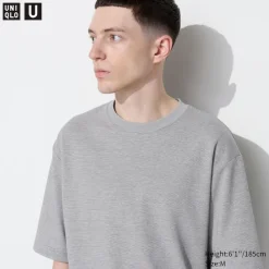 T-Shirts & Oberteile*UNIQLO Gestreiftes Oversized Airism Baumwolle Halbarm T-Shirt