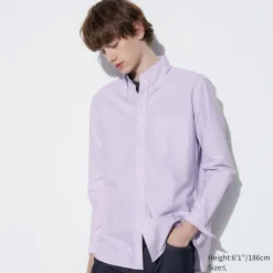 Hemden*UNIQLO Gestreiftes Oxford Langarm Hemd (Slim Fit)