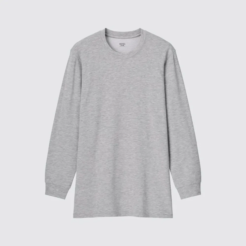 Loungewear & Pyjamas*UNIQLO Heattech Extra Warm Baumwoll Langarmshirt Grau