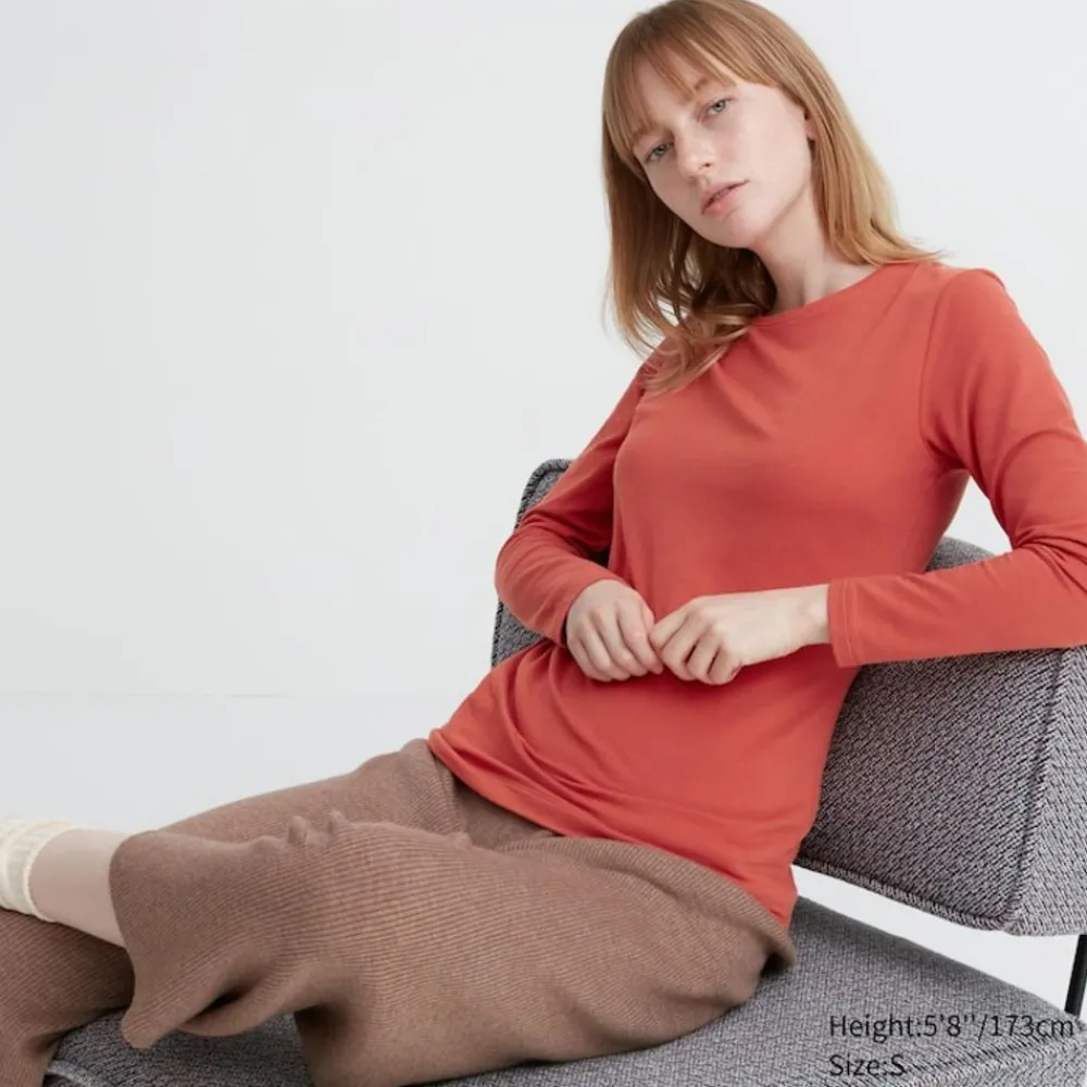 T-Shirts & Oberteile*UNIQLO Heattech Extra Warm Baumwolle Thermo Langarmshirt