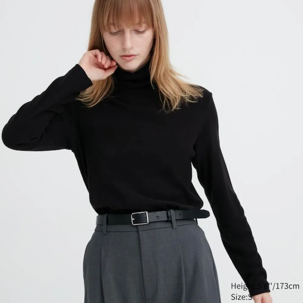 T-Shirts & Oberteile*UNIQLO Heattech Fleece Langarmshirt Mit Rollkragen