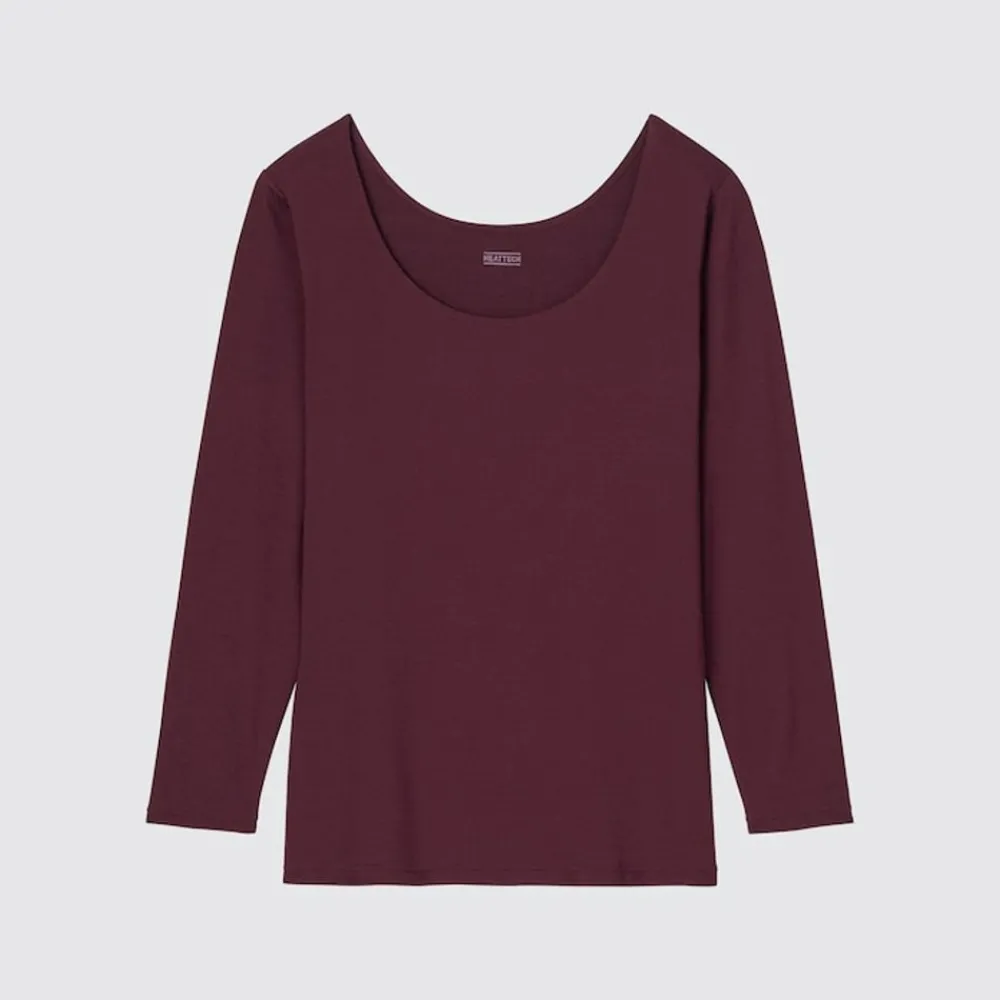 T-Shirts & Oberteile*UNIQLO Heattech Thermo Langarmshirt Mit Weitem Rundhals