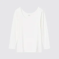T-Shirts & Oberteile*UNIQLO Heattech Thermo Langarmshirt Mit Weitem Rundhals