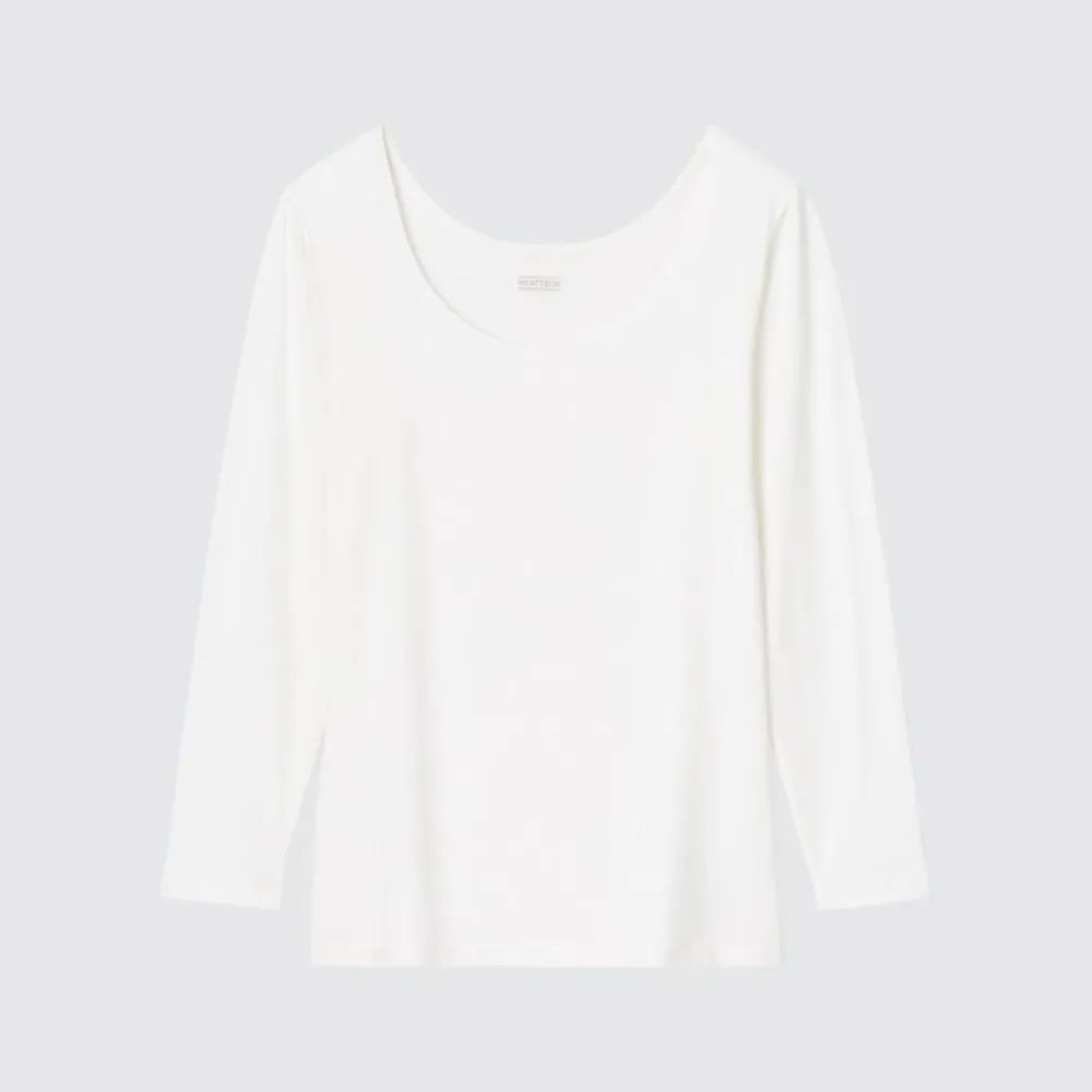 T-Shirts & Oberteile*UNIQLO Heattech Thermo Langarmshirt Mit Weitem Rundhals
