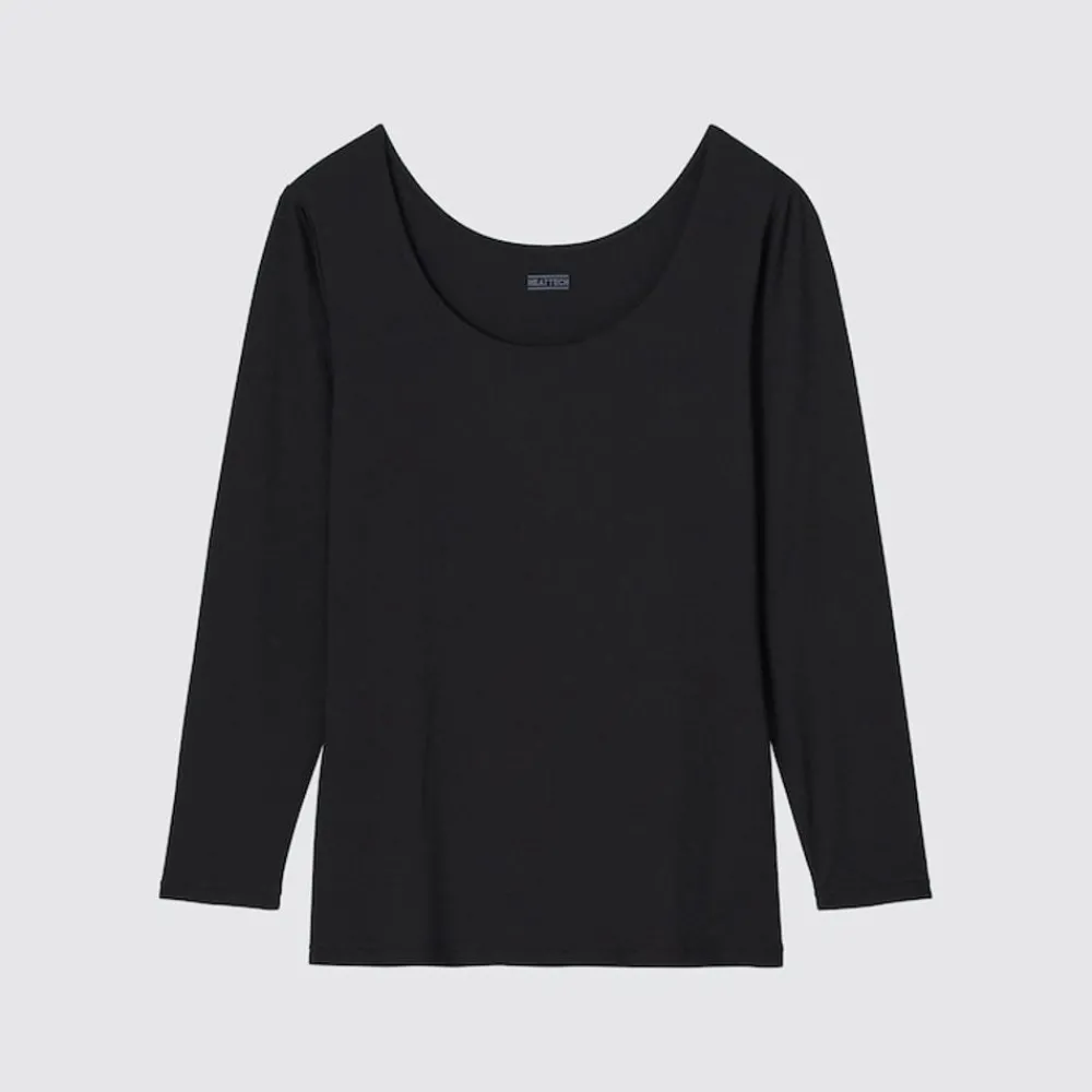 T-Shirts & Oberteile*UNIQLO Heattech Thermo Langarmshirt Mit Weitem Rundhals