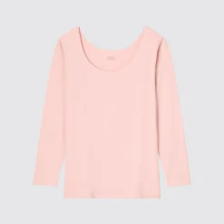 T-Shirts & Oberteile*UNIQLO Heattech Thermo Langarmshirt Mit Weitem Rundhals