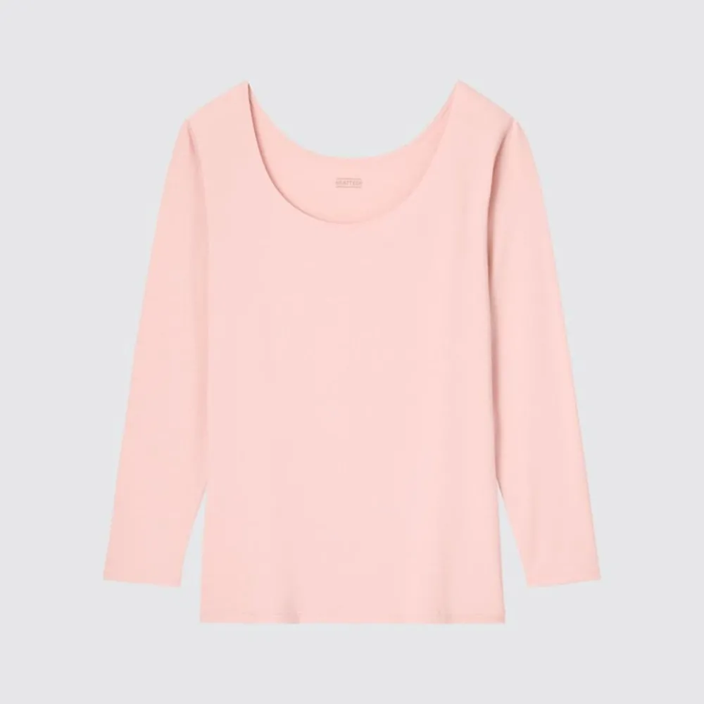 T-Shirts & Oberteile*UNIQLO Heattech Thermo Langarmshirt Mit Weitem Rundhals