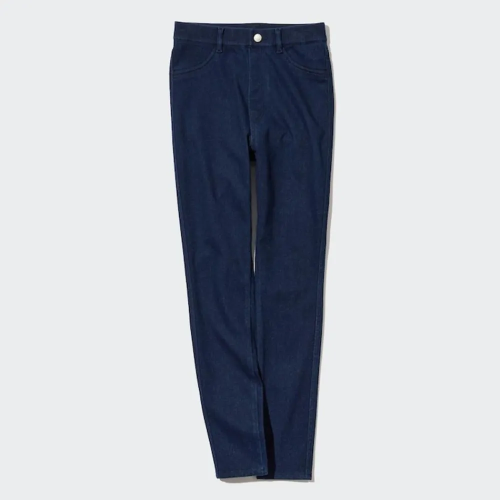 Hosen, Leggings & Jogginghosen*UNIQLO Heattech Ultra Stretch High Rise Jeans Thermo Leggings Blau