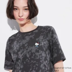 T-Shirts & Oberteile*UNIQLO Hello Kitty 50Th Anniversary Ut Bedrucktes T-Shirt Dunkelgrau