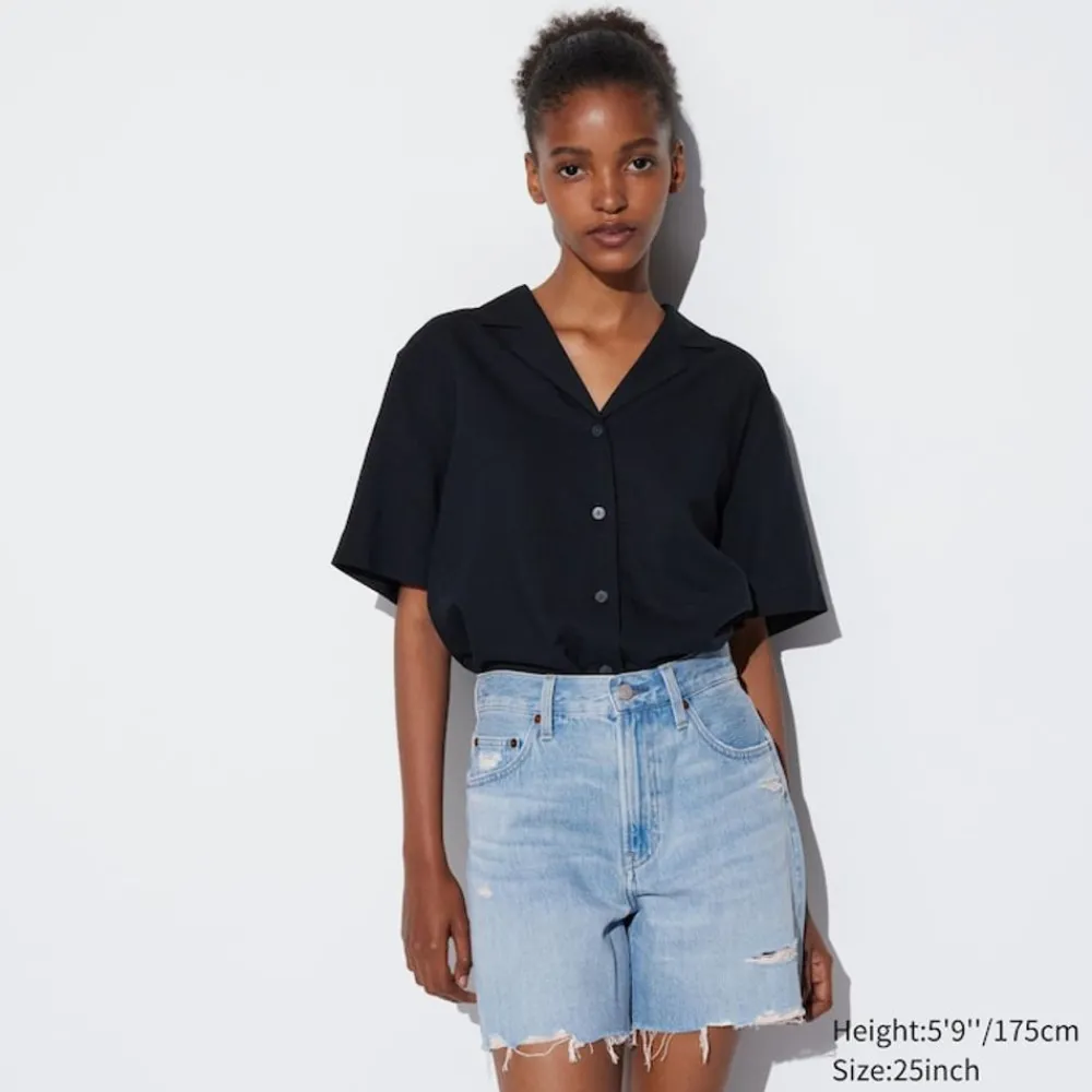 Hosen, Leggings & Jogginghosen*UNIQLO High Waisted Baggy Jeansshorts