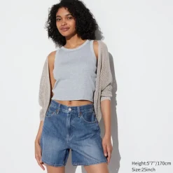 Shorts*UNIQLO High Waisted Baggy Jeansshorts