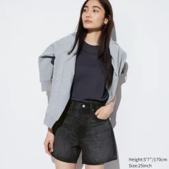 Shorts*UNIQLO High Waisted Baggy Jeansshorts