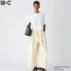 Hosen, Leggings & Jogginghosen*UNIQLO Hose In 7/8-Lange Mit Gurtel (Wide Fit)