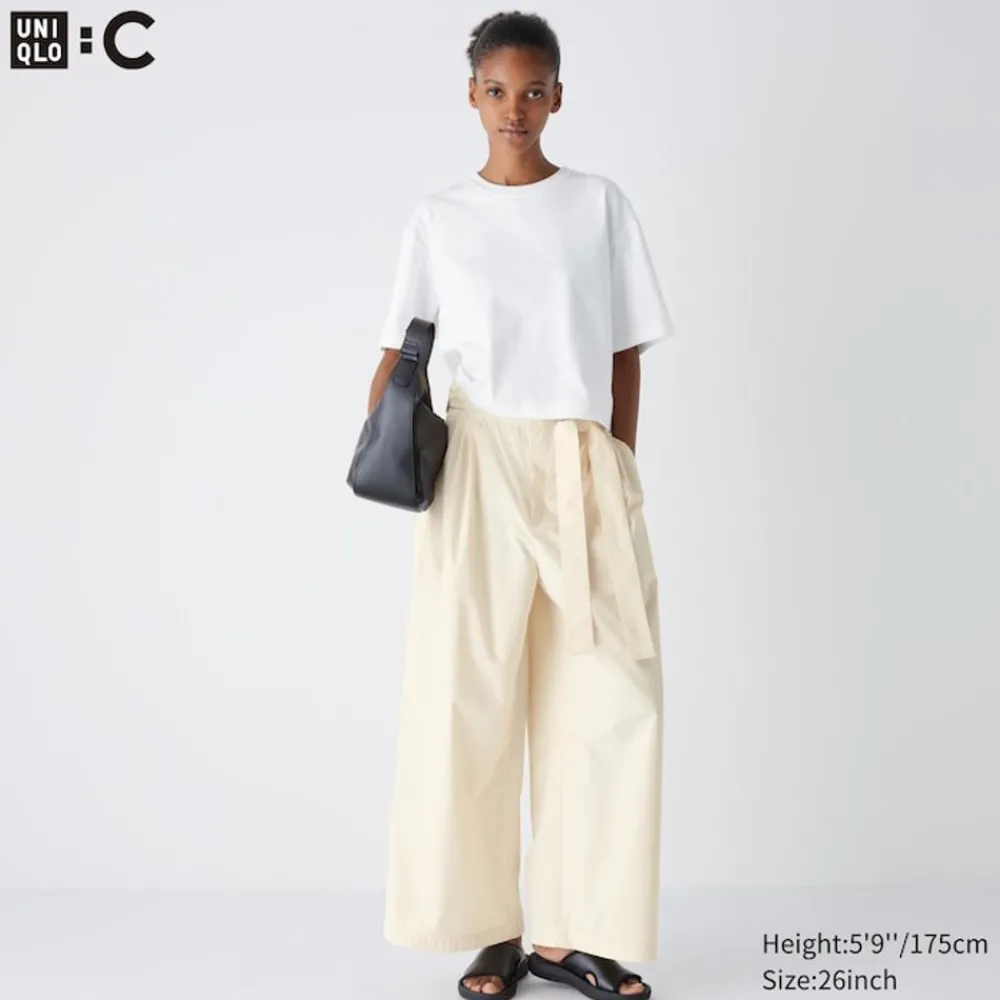 Hosen, Leggings & Jogginghosen*UNIQLO Hose In 7/8-Lange Mit Gurtel (Wide Fit)