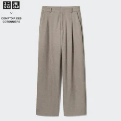 Hosen, Leggings & Jogginghosen*UNIQLO Jersey Bundfaltenhose (Wide Fit, Regular)