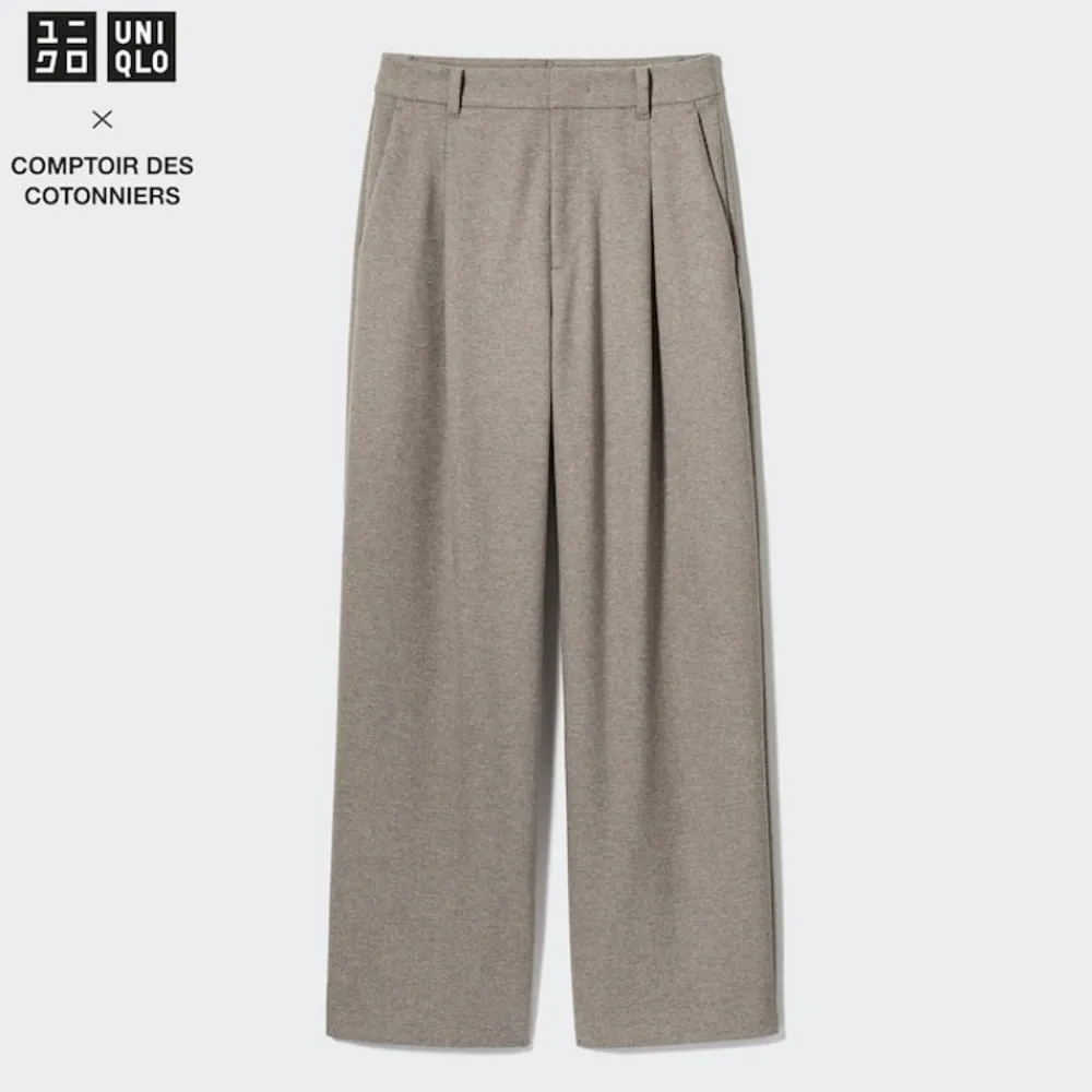 Hosen, Leggings & Jogginghosen*UNIQLO Jersey Bundfaltenhose (Wide Fit, Regular)