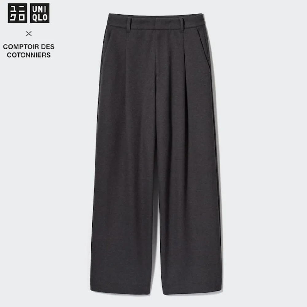 Hosen, Leggings & Jogginghosen*UNIQLO Jersey Bundfaltenhose (Wide Fit, Regular)