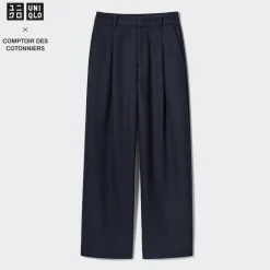 Hosen, Leggings & Jogginghosen*UNIQLO Jersey Bundfaltenhose (Wide Fit, Regular)
