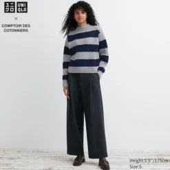 Hosen, Leggings & Jogginghosen*UNIQLO Jersey Bundfaltenhose (Wide Fit, Kurz)