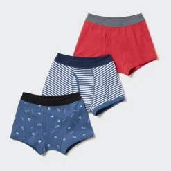 Bhs & Unterwäsche*UNIQLO Jungen Gemusterte Unterhose (3Er-Set)