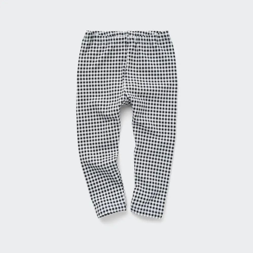 Leggings*UNIQLO Karierte Leggings Schwarz