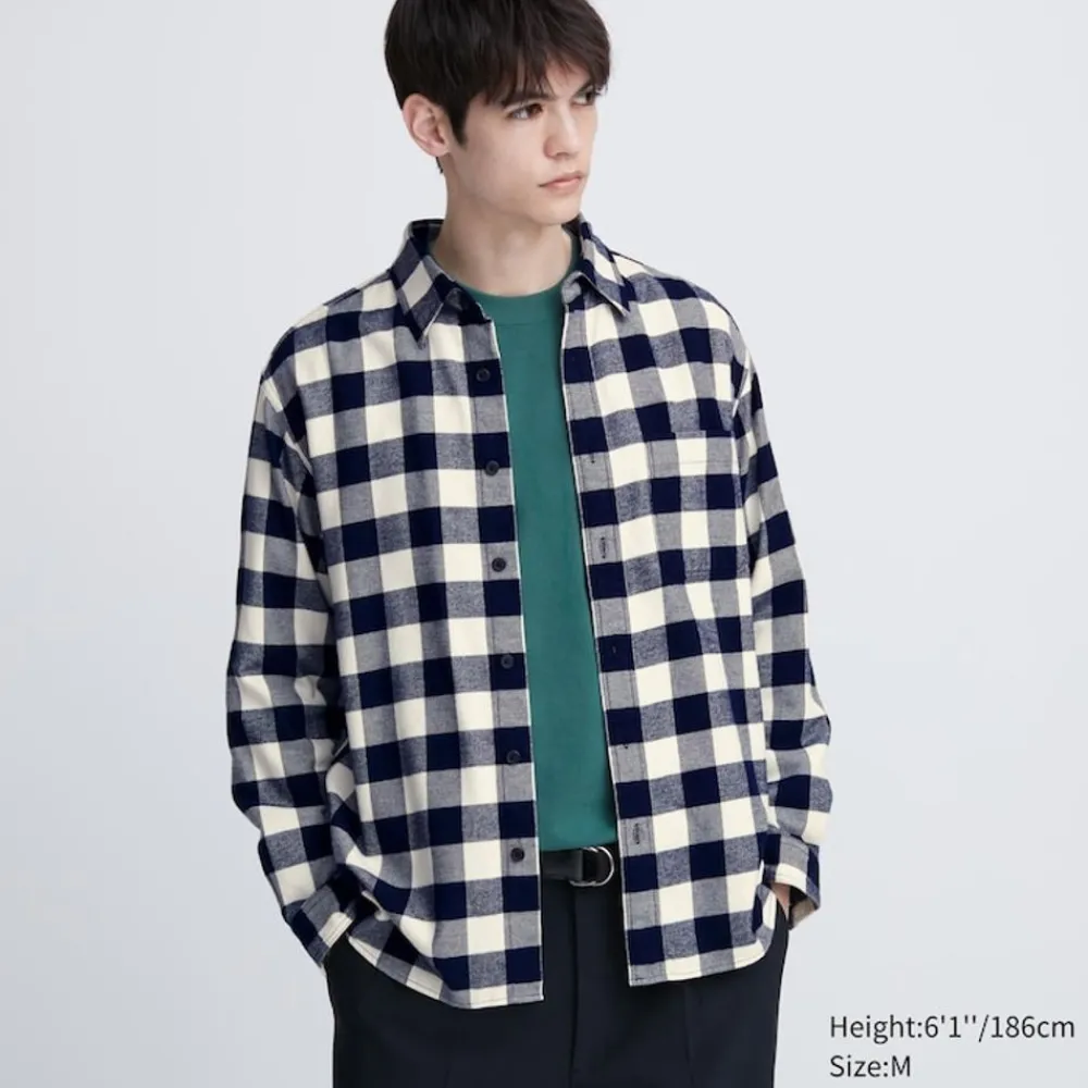 Hemden*UNIQLO Kariertes Flanell Langarm Hemd
