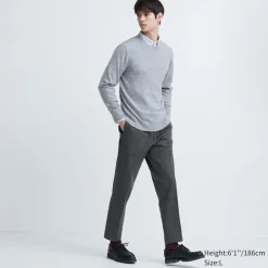 Hosen, Chinos & Jogginghosen*UNIQLO Karierte Smart Stoffhose In 7/8-Lange Grau