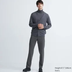 Hosen, Chinos & Jogginghosen*UNIQLO Karierte Smart Stoffhose In 7/8-Lange (Lang) Grau
