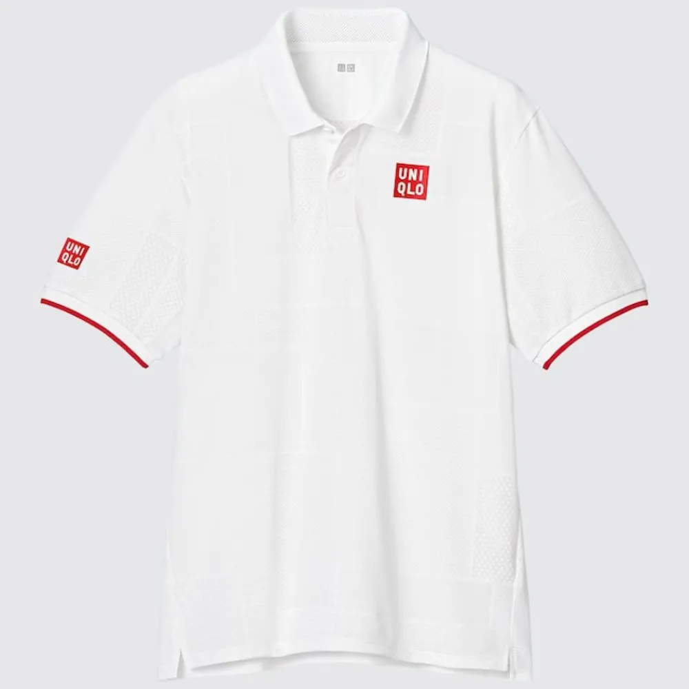 Poloshirts*UNIQLO Kei Nishikori Dry-Ex Poloshirt Weis