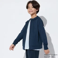 Airism Kuhlender Komfort*UNIQLO Kinder Airism Mesh Sweatjacke Mit Kapuze Und Uv-Schutz