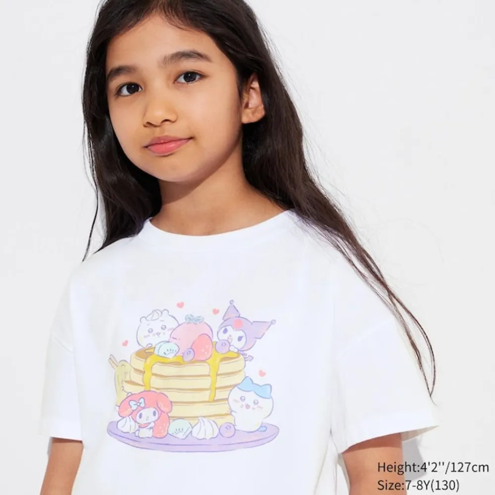 T-Shirts, Bh-Tops & Poloshirts*UNIQLO Kinder Chiikawa X Sanrio Ut Bedrucktes T-Shirt Weis