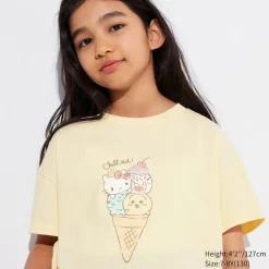 T-Shirts, Bh-Tops & Poloshirts*UNIQLO Kinder Chiikawa X Sanrio Ut Bedrucktes T-Shirt Gelb