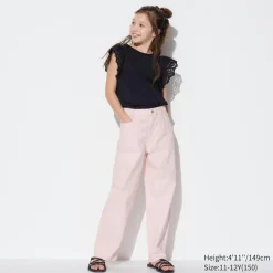 Hosen, Jogginghosen & Leggings*UNIQLO Kinder Colour Jeans Mit Reisverschluss (Wide Fit)