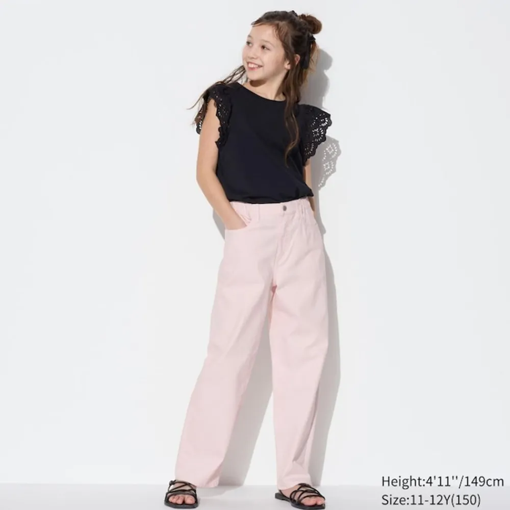 Jeans*UNIQLO Kinder Colour Jeans Mit Reisverschluss (Wide Fit)